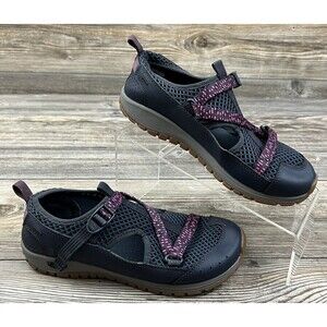 Chaco Odyssey Amphibious Water Hiking Shoes Youth Size 6 Blue/Pink Sandals